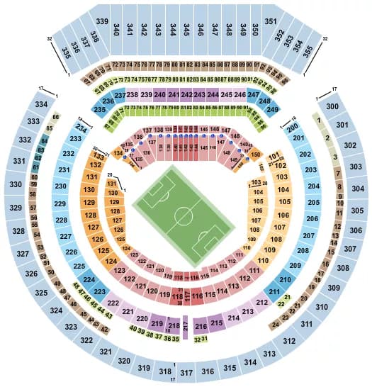 SOCCER 2 Seating Map Seating Chart