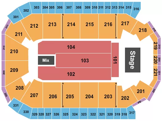 ENDSTAGE 5 Seating Map Seating Chart