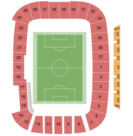 SOCCER Seating Map Seating Chart