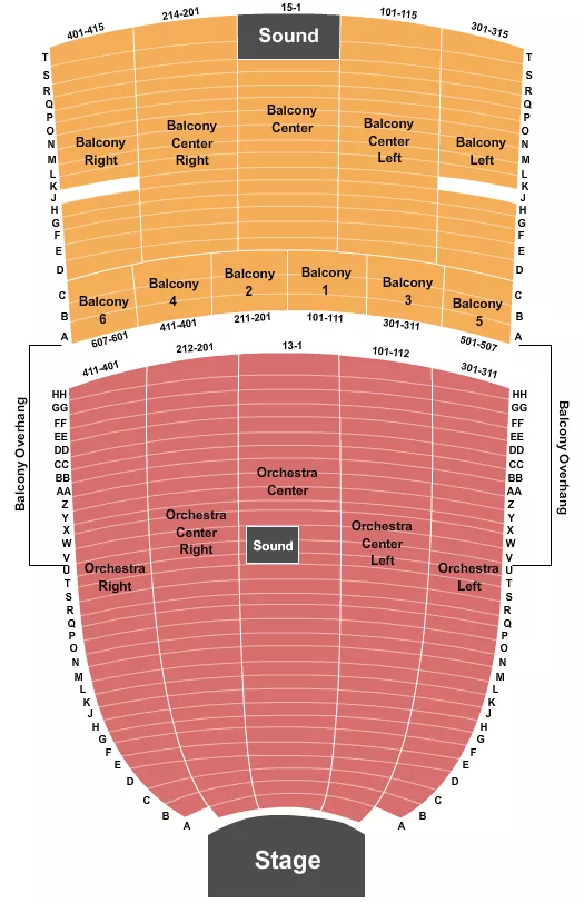 RITZ THEATRE NJ ENDSTAGE 4 Seating Map Seating Chart