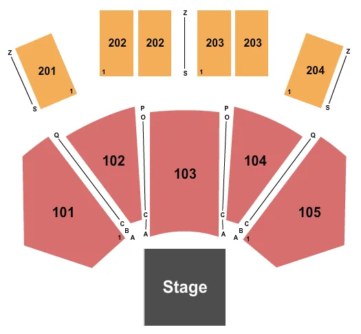 ENDSTAGE RESERVED Seating Map Seating Chart