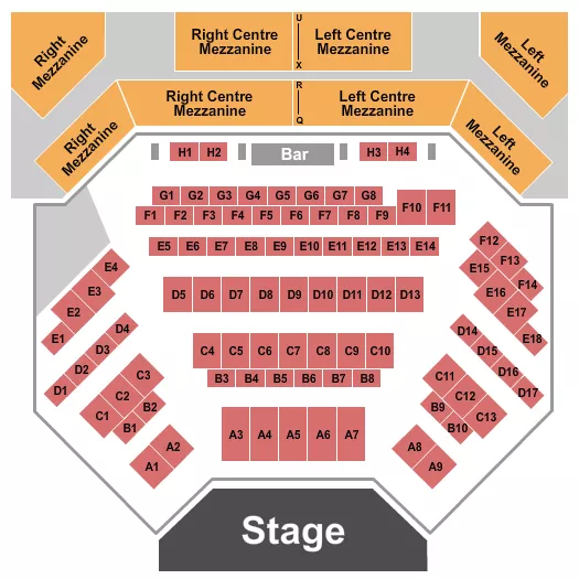 ENDSTAGE TABLES Seating Map Seating Chart