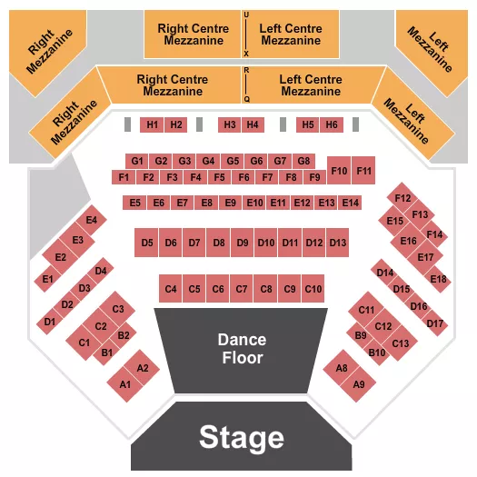 ENDSTAGE TABLES W DANCEFLOOR Seating Map Seating Chart