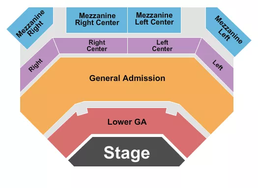 RSVD GA LOWER GA Seating Map Seating Chart