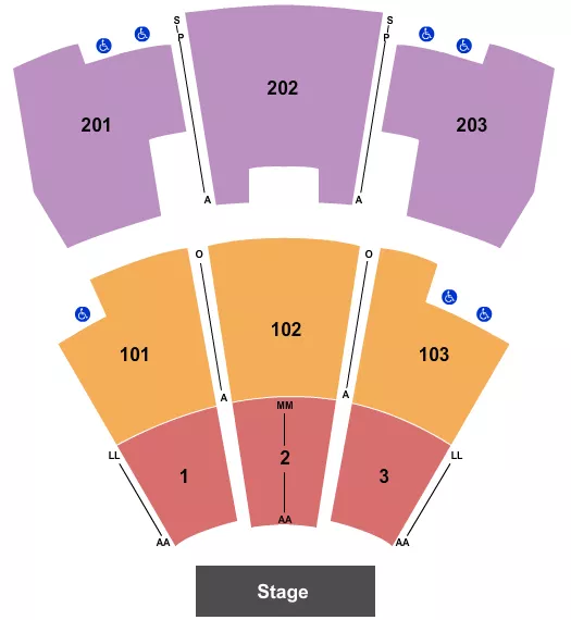END STAGE Seating Map Seating Chart