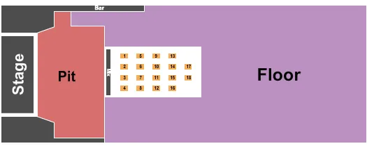 GA PIT FLOOR W TABLES Seating Map Seating Chart