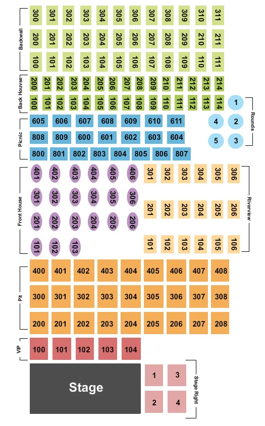 SUMMERLAND Seating Map Seating Chart