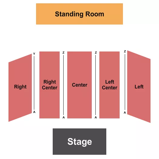 RIVERS CASINO EVENT CENTER AT THE RIVERS CASINO PITTSBURGH ENDSTAGE 4 Seating Map Seating Chart