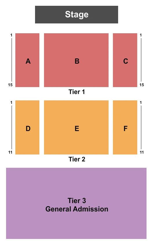 RIVERSIDE CASINO GOLF RESORT ENDSTAGE 2 Seating Map Seating Chart