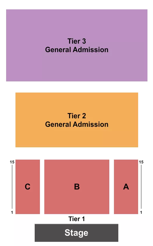 RIVERSIDE CASINO GOLF RESORT ENDSTAGE GA Seating Map Seating Chart