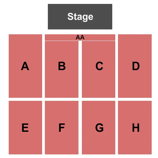 RIVERSIDE CASINO GOLF RESORT END STAGE Seating Map Seating Chart