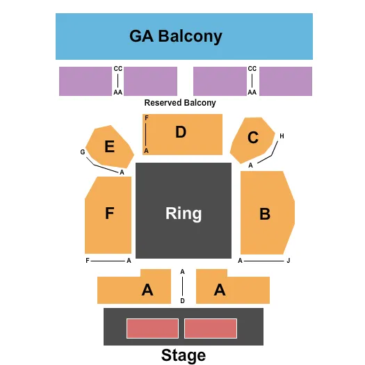WWE Seating Map Seating Chart