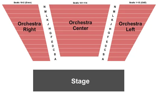 END STAGE Seating Map Seating Chart