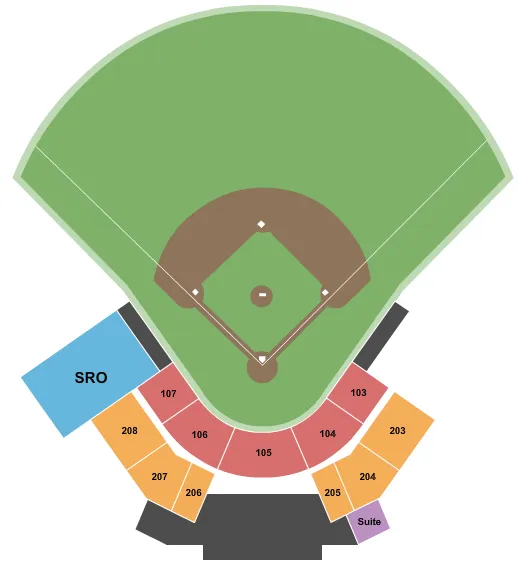 BASEBALL Seating Map Seating Chart
