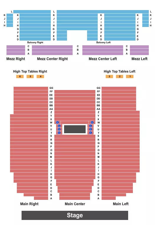 ENDSTAGE 2 Seating Map Seating Chart