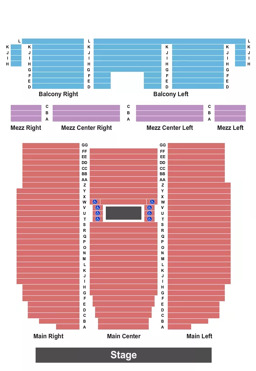END STAGE Seating Map Seating Chart