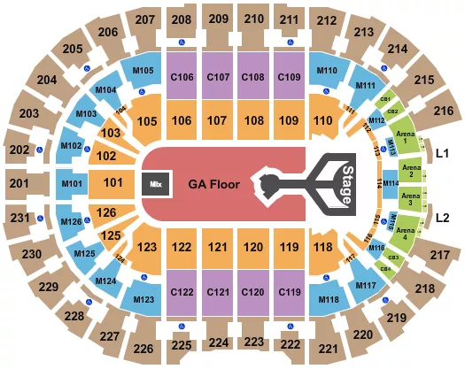 DON TOLIVER Seating Map Seating Chart