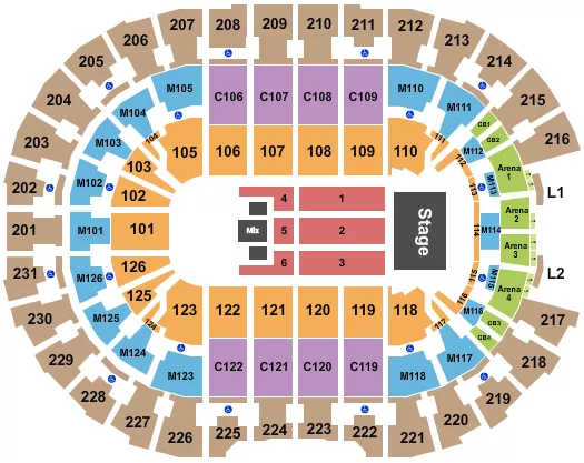 ENDSTAGE 9 Seating Map Seating Chart
