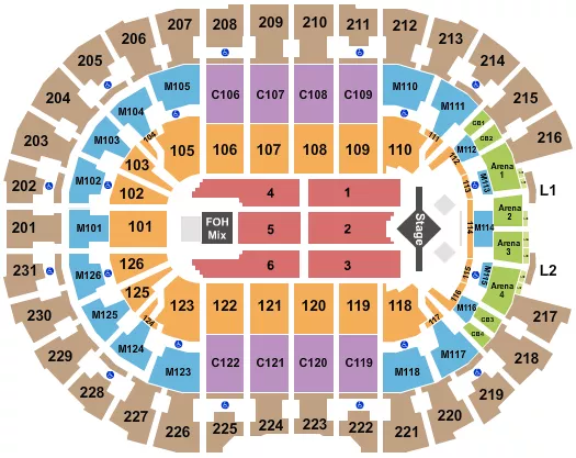 J COLE Seating Map Seating Chart