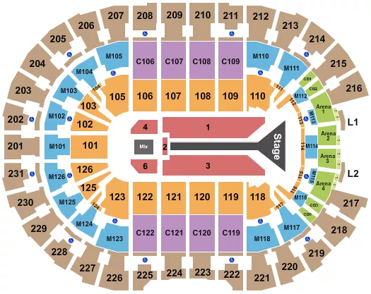 MAROON 5 Seating Map Seating Chart