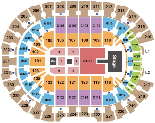 ALEX WARREN Seating Map Seating Chart