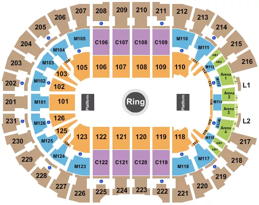 CIRCUS RINGLING BROS Seating Map Seating Chart