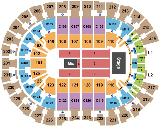 ENDSTAGE 2 Seating Map Seating Chart