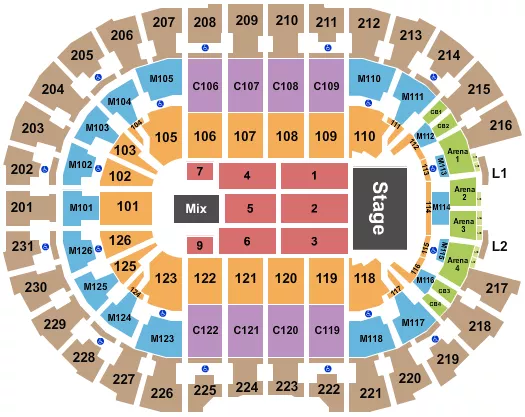 ENDSTAGE Seating Map Seating Chart