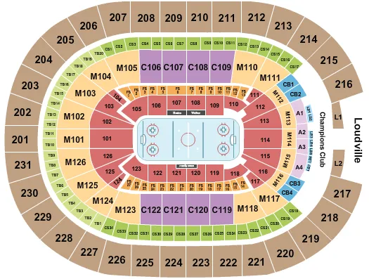 HOCKEY 1 Seating Map Seating Chart