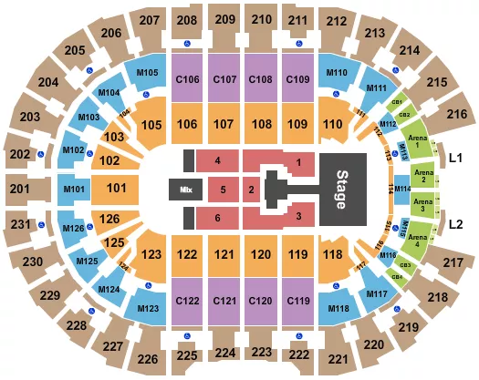 JONAS BROTHERS 2025 Seating Map Seating Chart