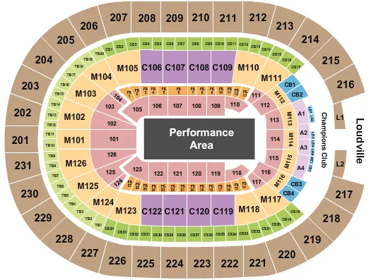 MONSTER JAM1 Seating Map Seating Chart