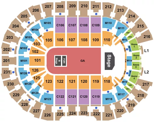 TYLER THE CREATOR Seating Map Seating Chart