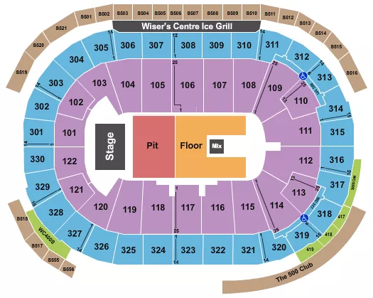 ENDSTAGE GA PIT Seating Map Seating Chart