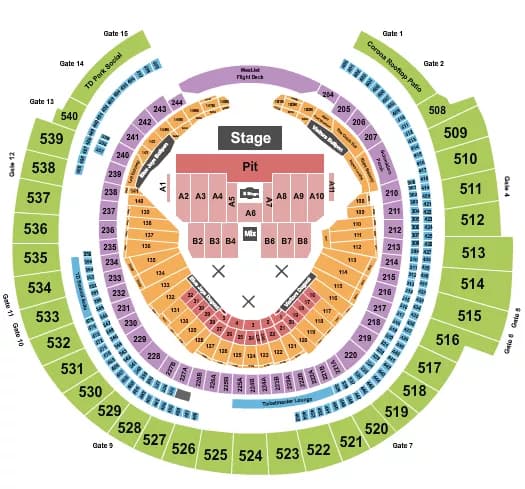 MY CHEMICAL ROMANCE Seating Map Seating Chart