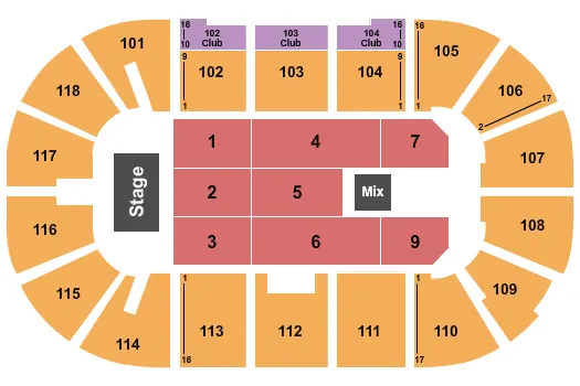 RUSSELL PETERS Seating Map Seating Chart