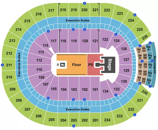 BAILEY ZIMMERMAN Seating Map Seating Chart