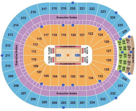 BASKETBALL 2 Seating Map Seating Chart