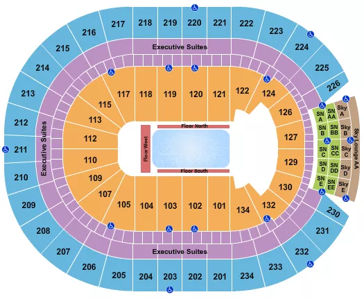DISNEY ON ICE Seating Map Seating Chart