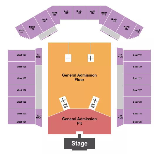 ENDSTAGE GA PIT FLOOR Seating Map Seating Chart