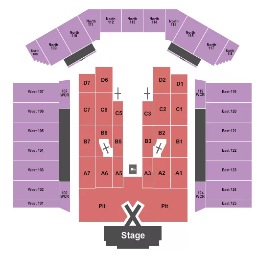 LUKE COMBS Seating Map Seating Chart