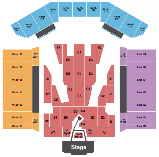 NOAH KAHAN Seating Map Seating Chart