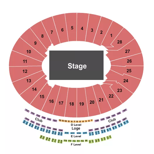 ROSE BOWL STADIUM PASADENA THE WEEKND Seating Map Seating Chart