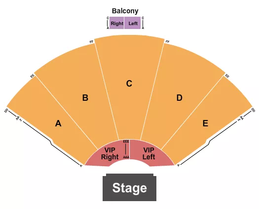ENDSTAGE SPLIT VIP Seating Map Seating Chart