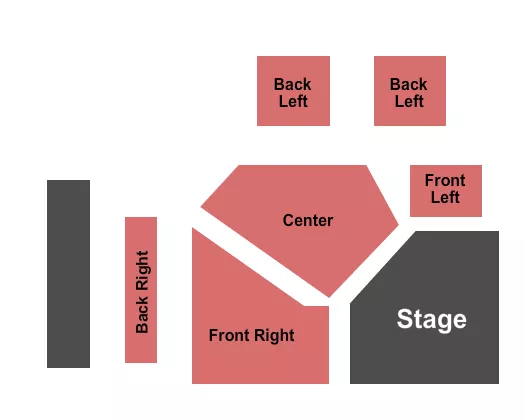 ROXY THEATRE CA END STAGE Seating Map Seating Chart