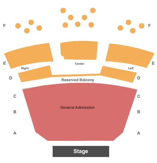 GA MAIN FLOOR RESERVED BALCONY Seating Map Seating Chart
