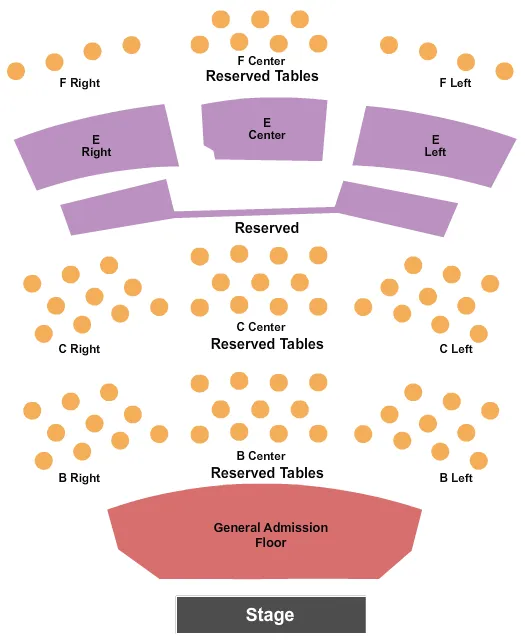 ENDSTAGE TABLES 2 Seating Map Seating Chart