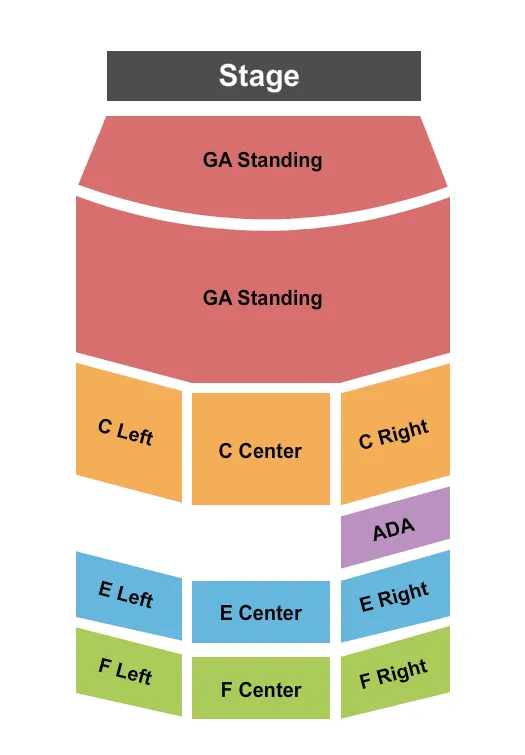 GA STAND RES EF Seating Map Seating Chart