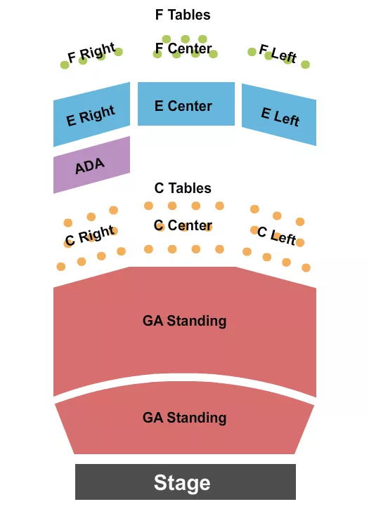 GA STANDING RES C E Seating Map Seating Chart