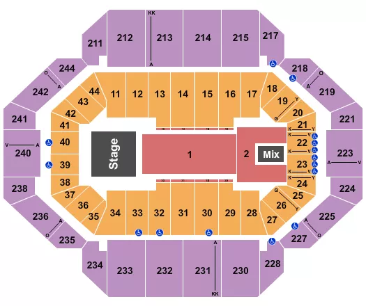 ANDREA BOCELLI Seating Map Seating Chart