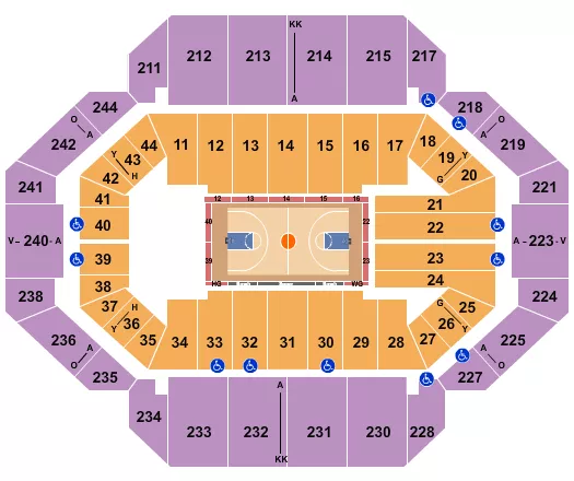 BASKETBALL GLOBETROTTERS Seating Map Seating Chart